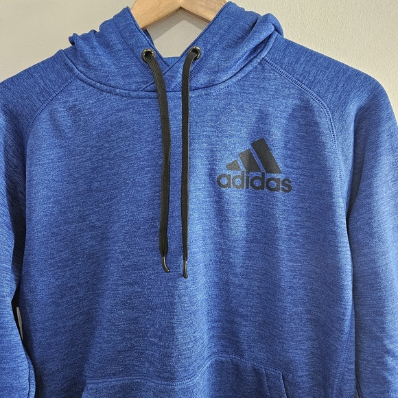 Adidas Royal Blue Pullover Hoodie Unisex - Picture 3 of 12